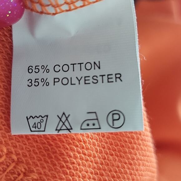 For G and PL Women's Pumpkin Top Size Large Orange with Face 3/4 Sleeves - Picture 6 of 7